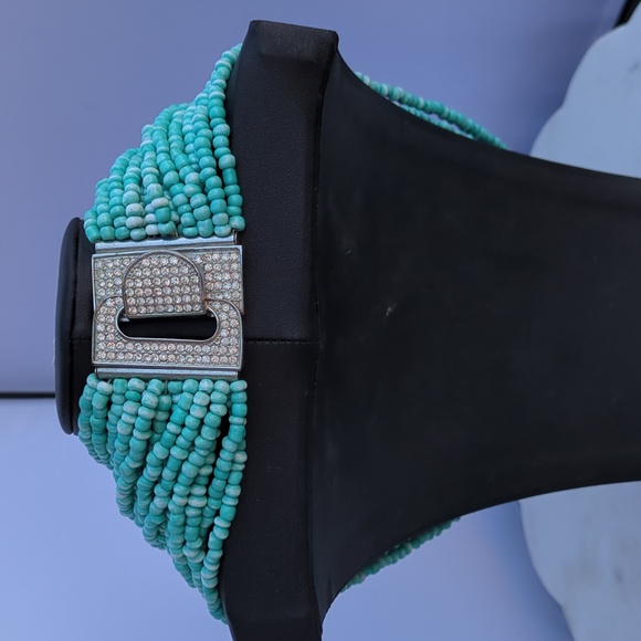 Turquoise Beaded Multistrand Necklace - Picture 4 of 7